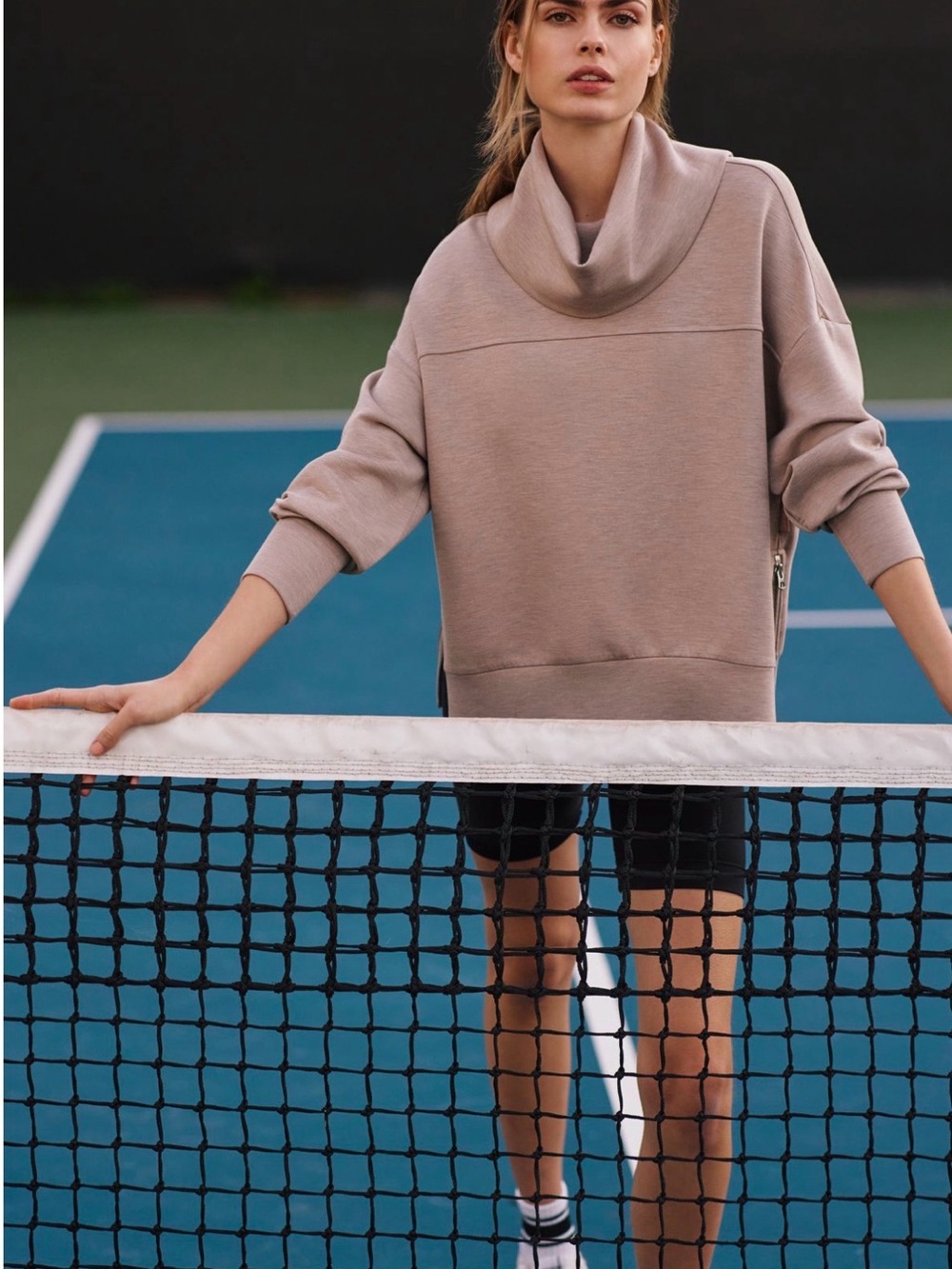 Varley Pyria Long Line Cowl-Neck Pullover